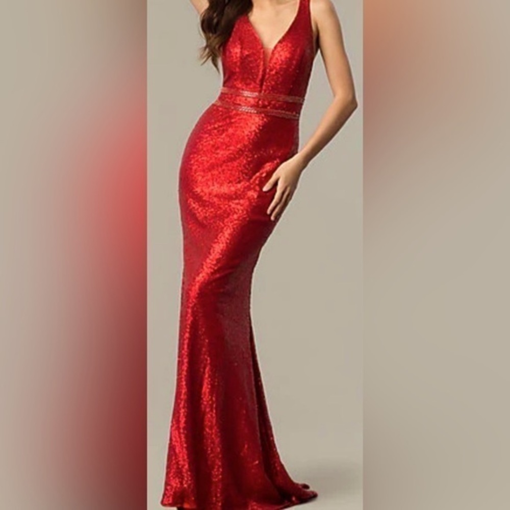 Alyce paris sequin formal maxi dress size 3